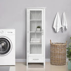 Teamson Home Delaney Freestanding Linen Cabinet with Drawer