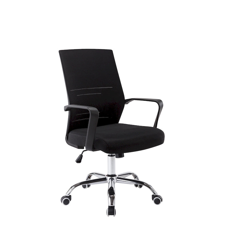 Sedia da ufficio ergonomica in rete bianca/nera/acqua con supporto lombare – Utente singolo