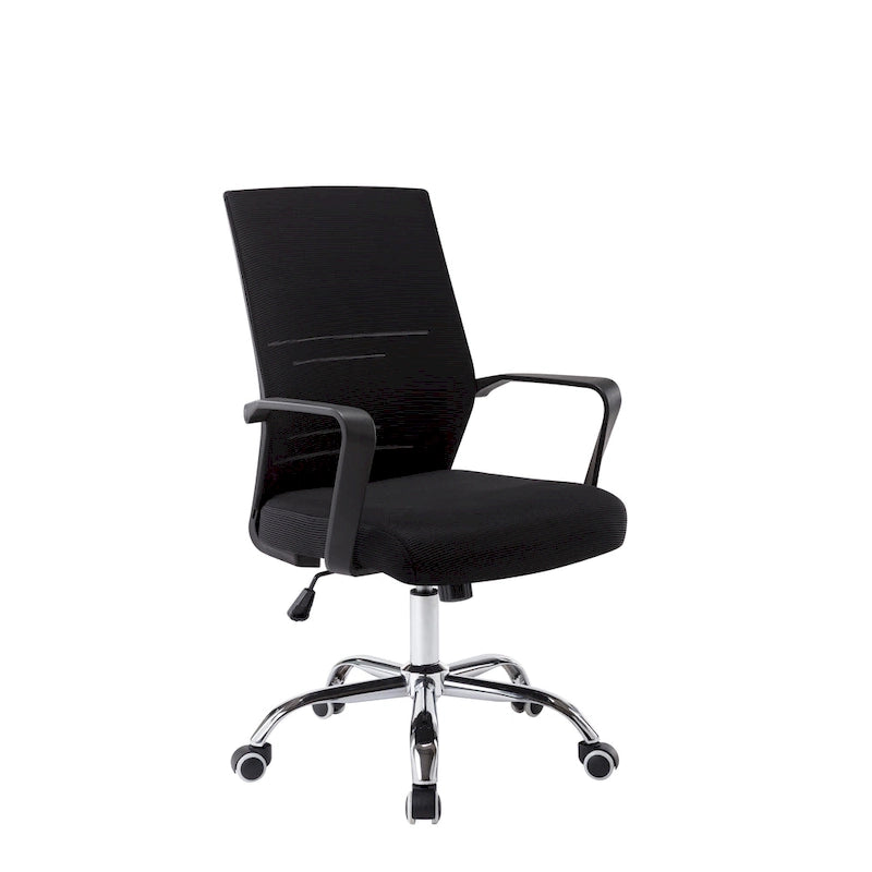 Sedia da ufficio ergonomica in rete bianca/nera/acqua con supporto lombare – Utente singolo
