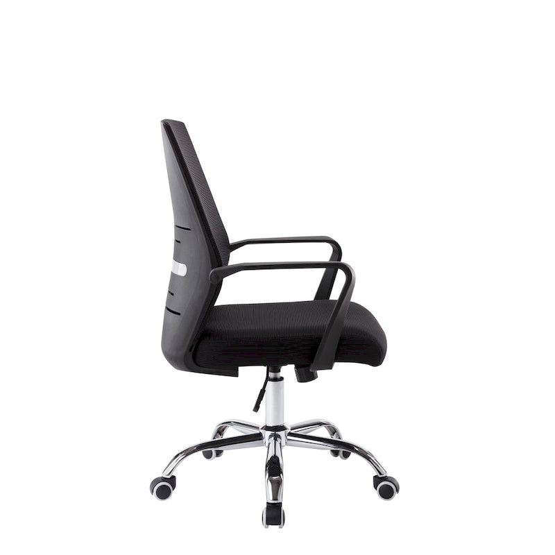 Sedia da ufficio ergonomica in rete bianca/nera/acqua con supporto lombare – Utente singolo