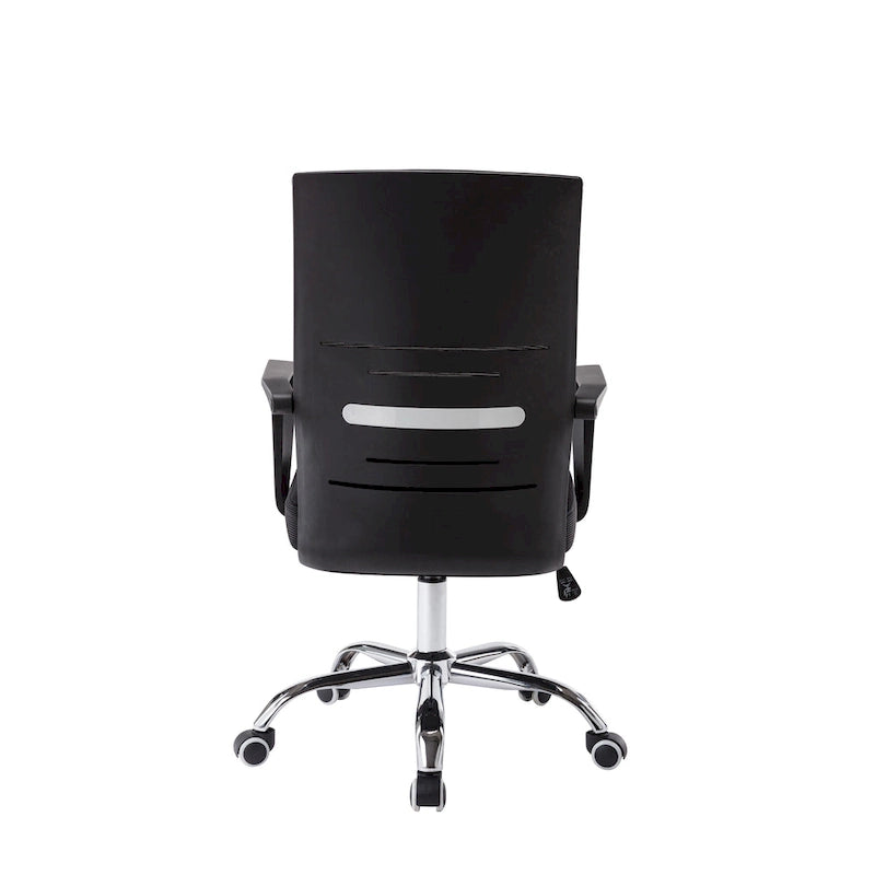 Sedia da ufficio ergonomica in rete bianca/nera/acqua con supporto lombare – Utente singolo