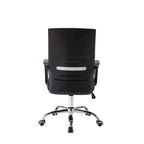 Sedia da ufficio ergonomica in rete bianca/nera/acqua con supporto lombare – Utente singolo