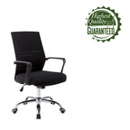 Sedia da ufficio ergonomica in rete bianca/nera/acqua con supporto lombare – Utente singolo