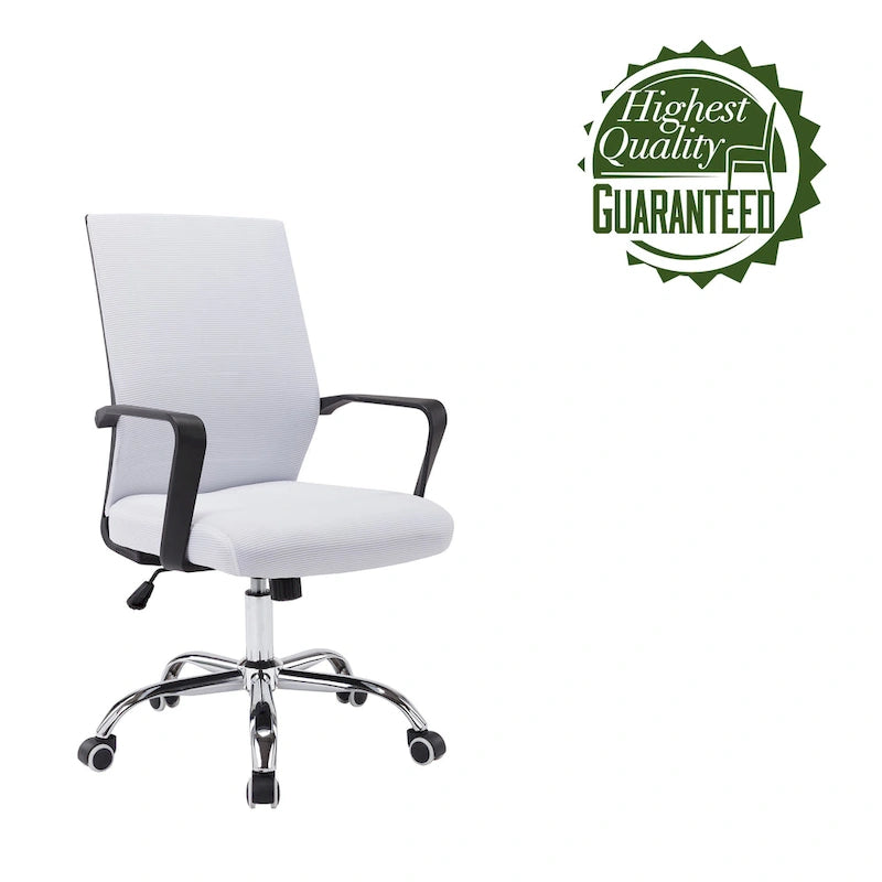 Sedia da ufficio ergonomica in rete bianca/nera/acqua con supporto lombare – Utente singolo