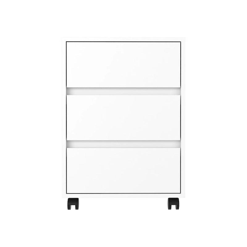 Mobile - Classificatore a 3 cassetti bianco/nero/grigio con ruote bloccabili, uso individuale