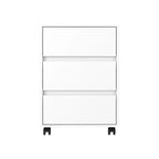 Mobile - Classificatore a 3 cassetti bianco/nero/grigio con ruote bloccabili, uso individuale
