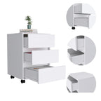 Mobile - Classificatore a 3 cassetti bianco/nero/grigio con ruote bloccabili, uso individuale