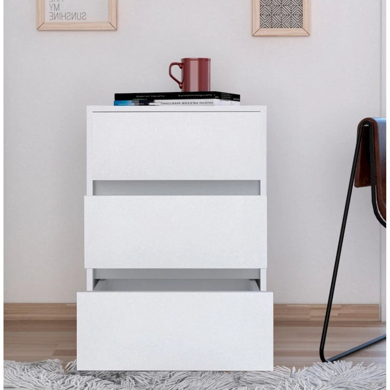 Mobile - Classificatore a 3 cassetti bianco/nero/grigio con ruote bloccabili, uso individuale