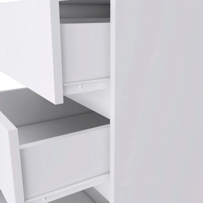 Mobile - Classificatore a 3 cassetti bianco/nero/grigio con ruote bloccabili, uso individuale