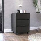 Mobile - Classificatore a 3 cassetti bianco/nero/grigio con ruote bloccabili, uso individuale