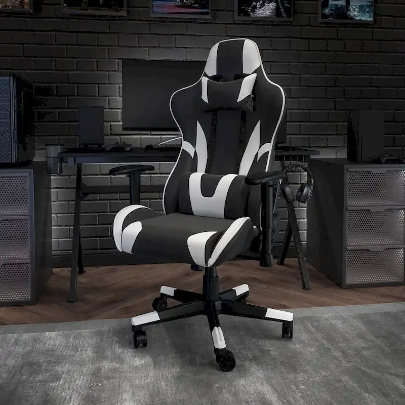 Sedia da gaming reclinabile con schienale alto Rossa / Nera / Grigia / Blu / Viola, sedile singolo
