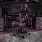 Sedia da gaming reclinabile con schienale alto Rossa / Nera / Grigia / Blu / Viola, sedile singolo