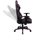 Sedia da gaming reclinabile con schienale alto Rossa / Nera / Grigia / Blu / Viola, sedile singolo