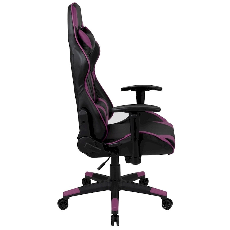 Sedia da gaming reclinabile con schienale alto Rossa / Nera / Grigia / Blu / Viola, sedile singolo