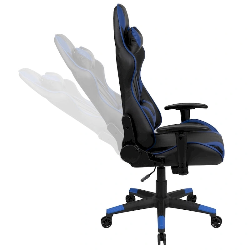 Sedia da gaming reclinabile con schienale alto Rossa / Nera / Grigia / Blu / Viola, sedile singolo