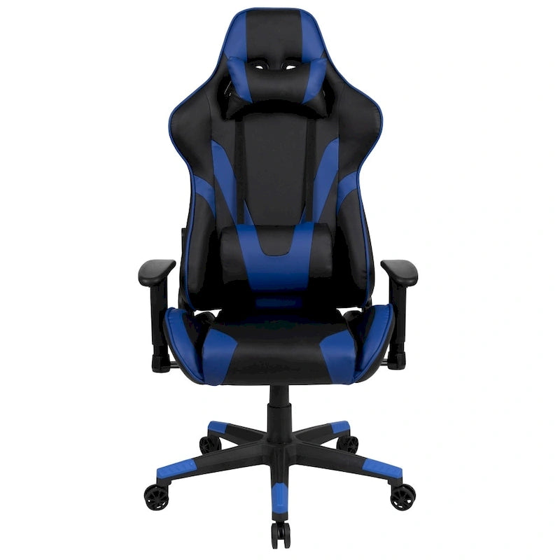 Sedia da gaming reclinabile con schienale alto Rossa / Nera / Grigia / Blu / Viola, sedile singolo
