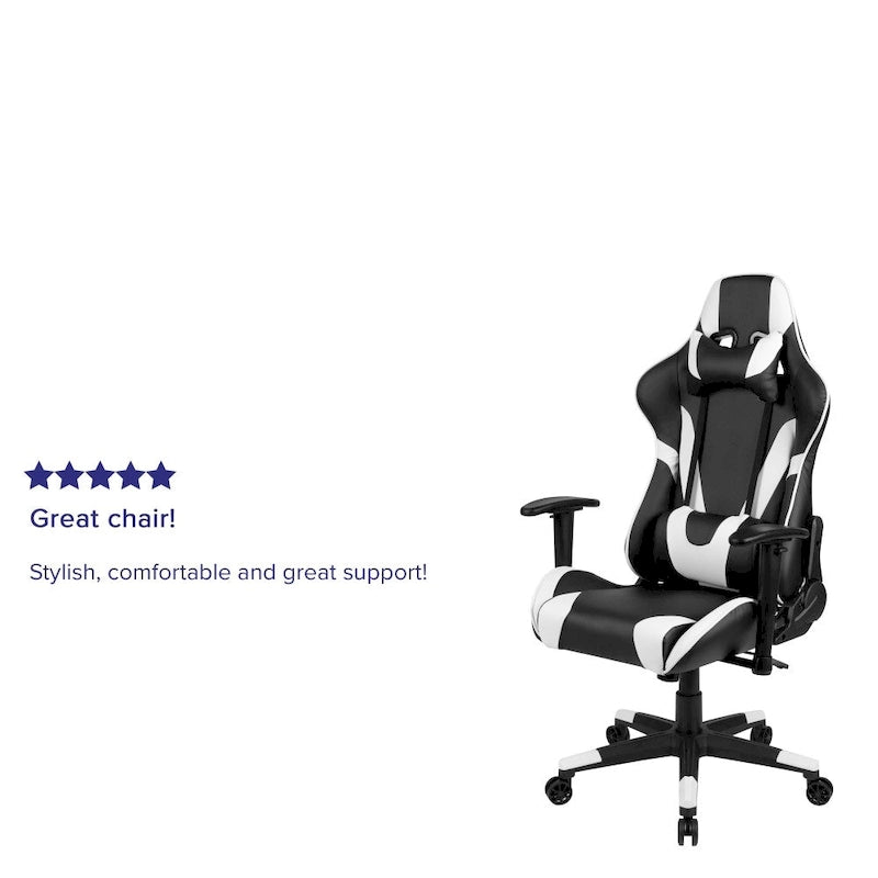 Sedia da gaming reclinabile con schienale alto Rossa / Nera / Grigia / Blu / Viola, sedile singolo