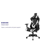 Sedia da gaming reclinabile con schienale alto Rossa / Nera / Grigia / Blu / Viola, sedile singolo