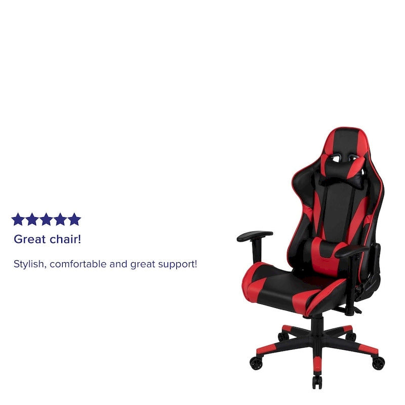 Sedia da gaming reclinabile con schienale alto Rossa / Nera / Grigia / Blu / Viola, sedile singolo
