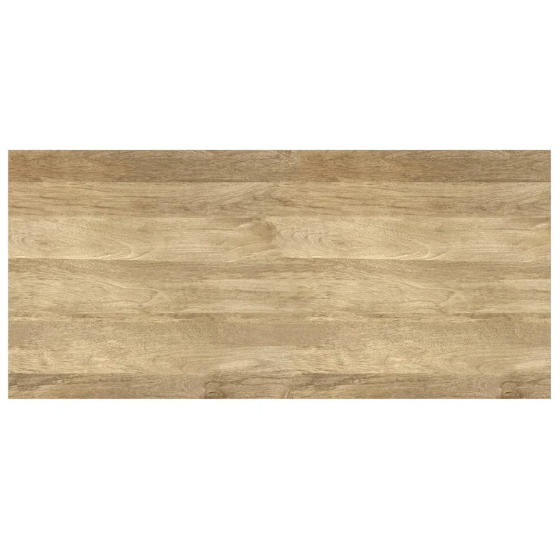 Marrone invecchiato / Grano dorato / Naturale | Tavolino da caffè industriale in legno e metallo per 1