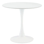 Tavolo da Pranzo Rotondo Bianco/Nero, Base Tulip, 2-4 Posti