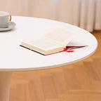 Tavolo da Pranzo Rotondo Bianco/Nero, Base Tulip, 2-4 Posti