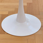 Tavolo da Pranzo Rotondo Bianco/Nero, Base Tulip, 2-4 Posti