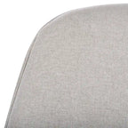 Sedia a dondolo mid-century per 1 persona - Lino e legno di pino – Grigio chiaro / Avena / Blu navy