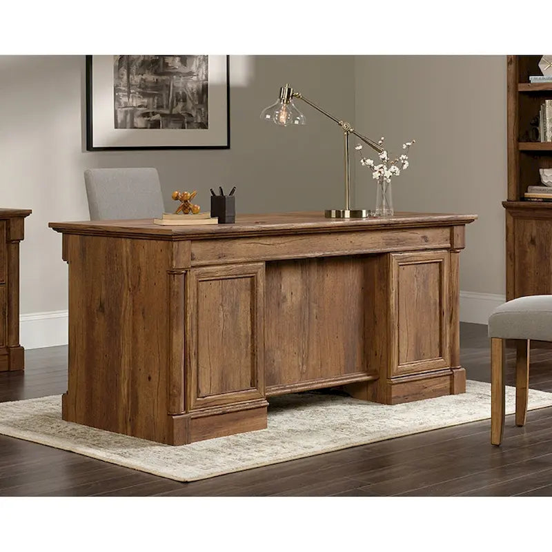 Scrivania direzionale con finitura in rovere vintage