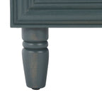 Comodino a 2 cassetti, color teal scuro/grigio cenere, 1 persona