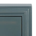 Comodino a 2 cassetti, color teal scuro/grigio cenere, 1 persona