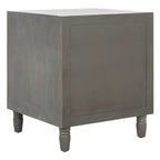 Comodino a 2 cassetti, color teal scuro/grigio cenere, 1 persona