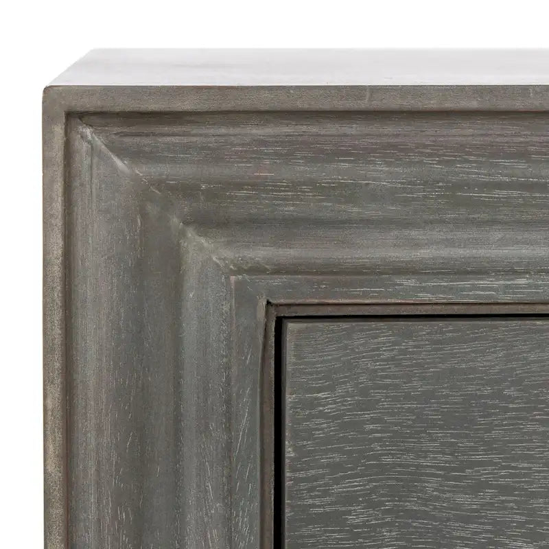 Comodino a 2 cassetti, color teal scuro/grigio cenere, 1 persona