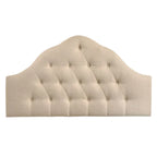 Testiera trapuntata in tessuto curvo beige/bianco sporco/grigio – King, per 2
