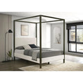 Mellie Vanilla Upholstered Canopy Bed