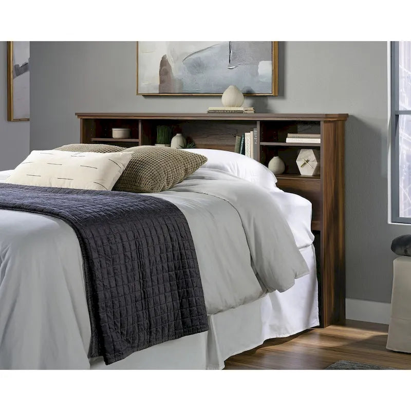 Testiera libreria matrimoniale/queen-size – Colori multipli, ripiani regolabili, adatta per 1 letto