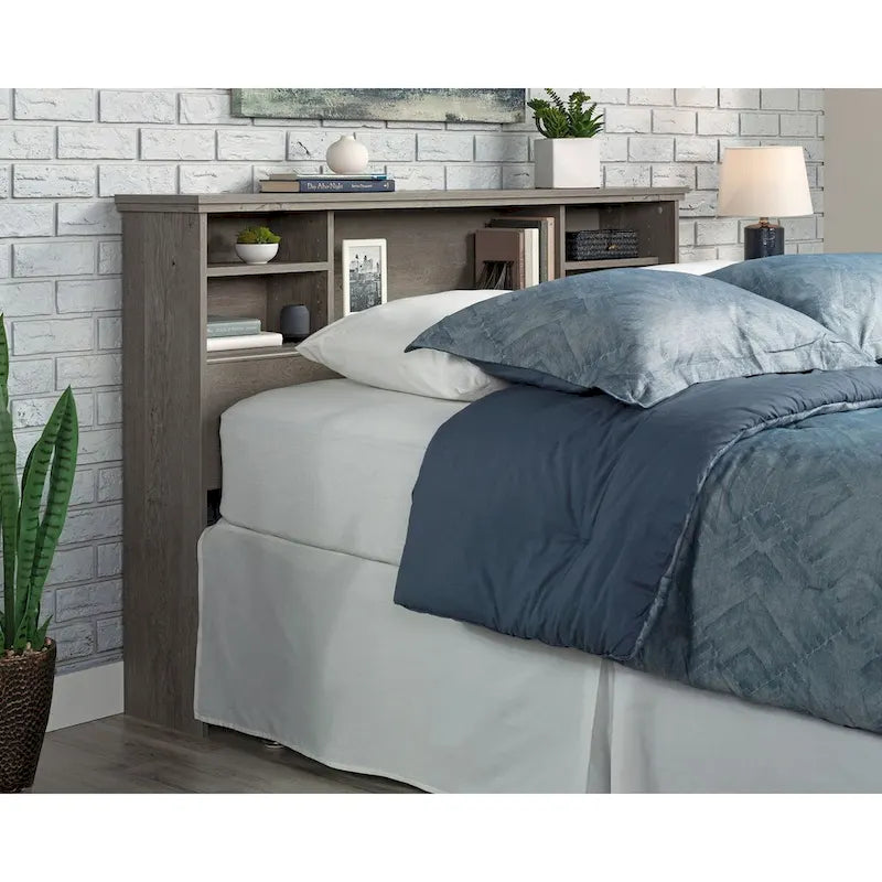 Testiera libreria matrimoniale/queen-size – Colori multipli, ripiani regolabili, adatta per 1 letto