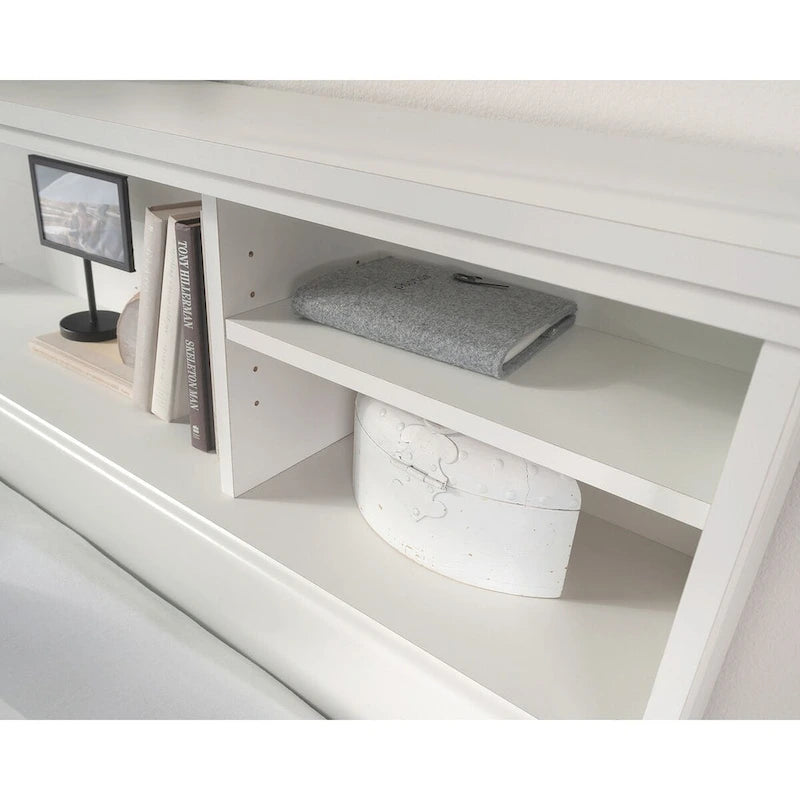 Testiera libreria matrimoniale/queen-size – Colori multipli, ripiani regolabili, adatta per 1 letto