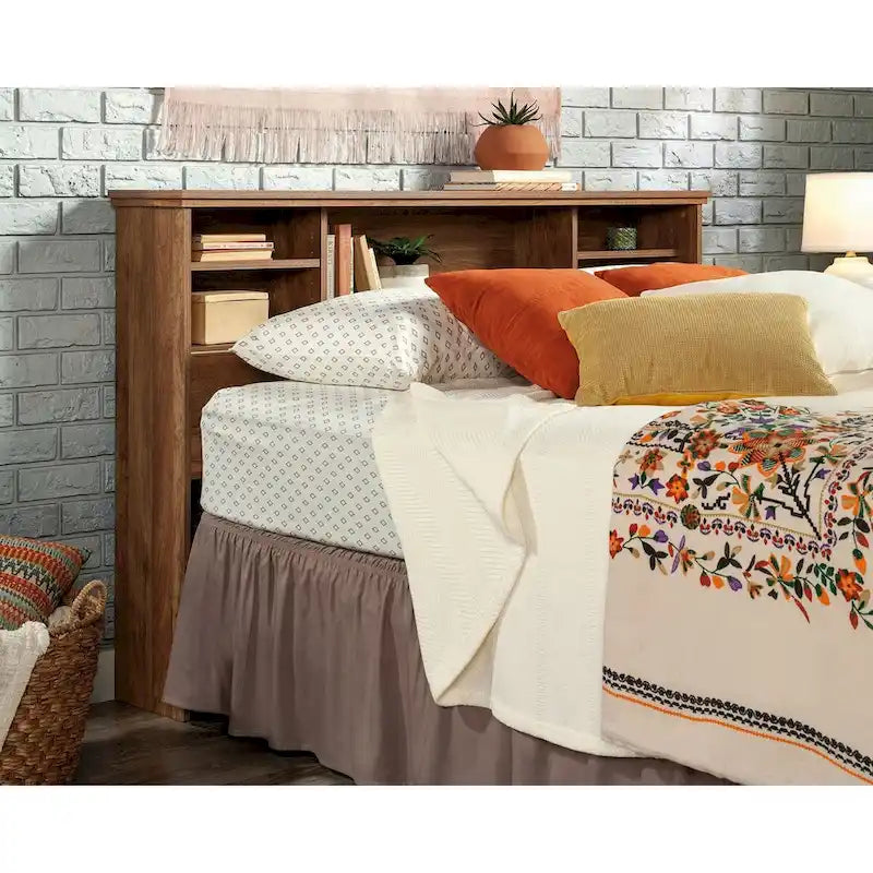 Testiera libreria matrimoniale/queen-size – Colori multipli, ripiani regolabili, adatta per 1 letto