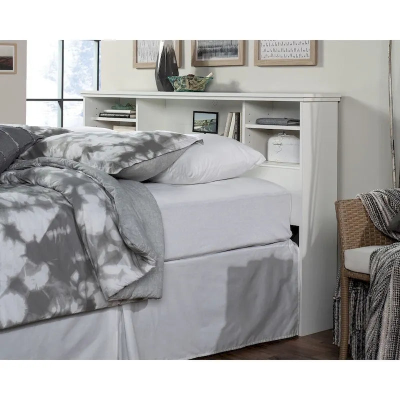 Testiera libreria matrimoniale/queen-size – Colori multipli, ripiani regolabili, adatta per 1 letto