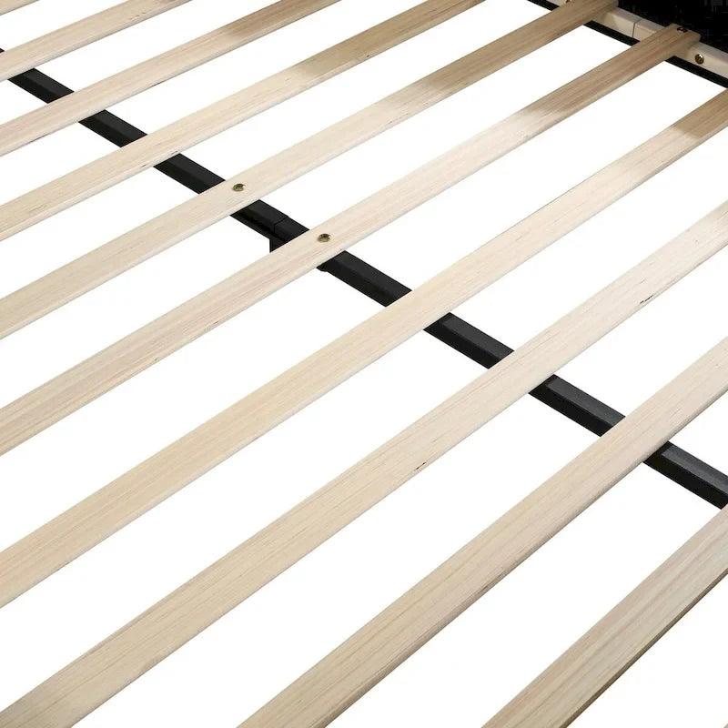 Letto a Piattaforma in Velluto Rosa / Beige / Grigio con Scrivania e Sgabello – Matrimoniale Francese / Matrimoniale, 2 Posti