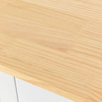Carrello da Cucina/Isola Nero/Bianco/Verde – Piano in Legno Massiccio, 2 Cassetti, 1 Utente