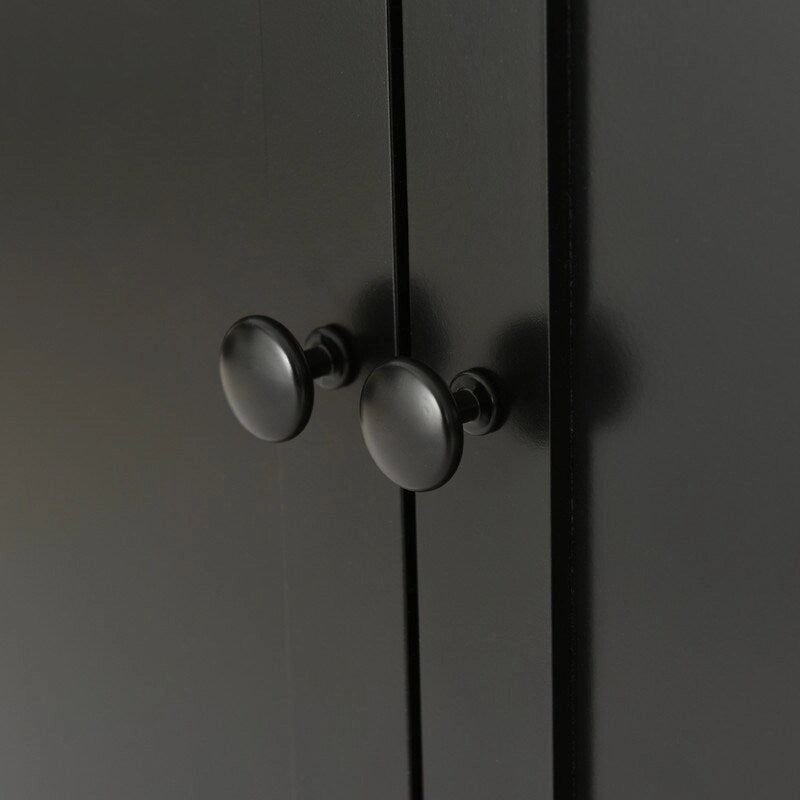 Carrello da Cucina/Isola Nero/Bianco/Verde – Piano in Legno Massiccio, 2 Cassetti, 1 Utente