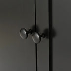 Carrello da Cucina/Isola Nero/Bianco/Verde – Piano in Legno Massiccio, 2 Cassetti, 1 Utente