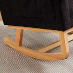 Poltrona a dondolo con schienale alto e tasche laterali, monoposto – Grigio / Nero / Rosa / Verde / Avorio