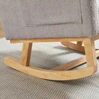 Poltrona a dondolo con schienale alto e tasche laterali, monoposto – Grigio / Nero / Rosa / Verde / Avorio
