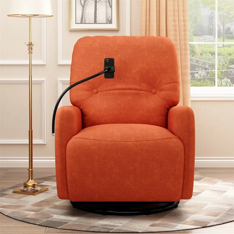 Elektrische relaxfauteuil met 270 graden draaifunctie en telefoonhouder