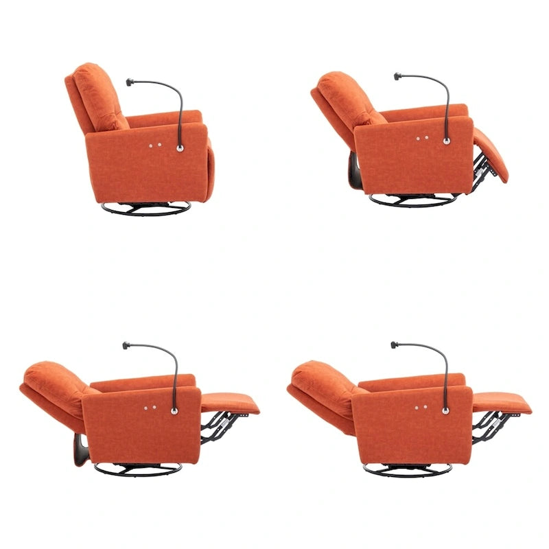 Elektrische relaxfauteuil met 270 graden draaifunctie en telefoonhouder