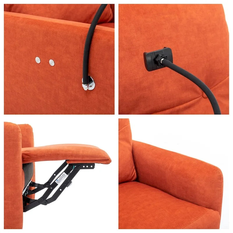 Elektrische relaxfauteuil met 270 graden draaifunctie en telefoonhouder
