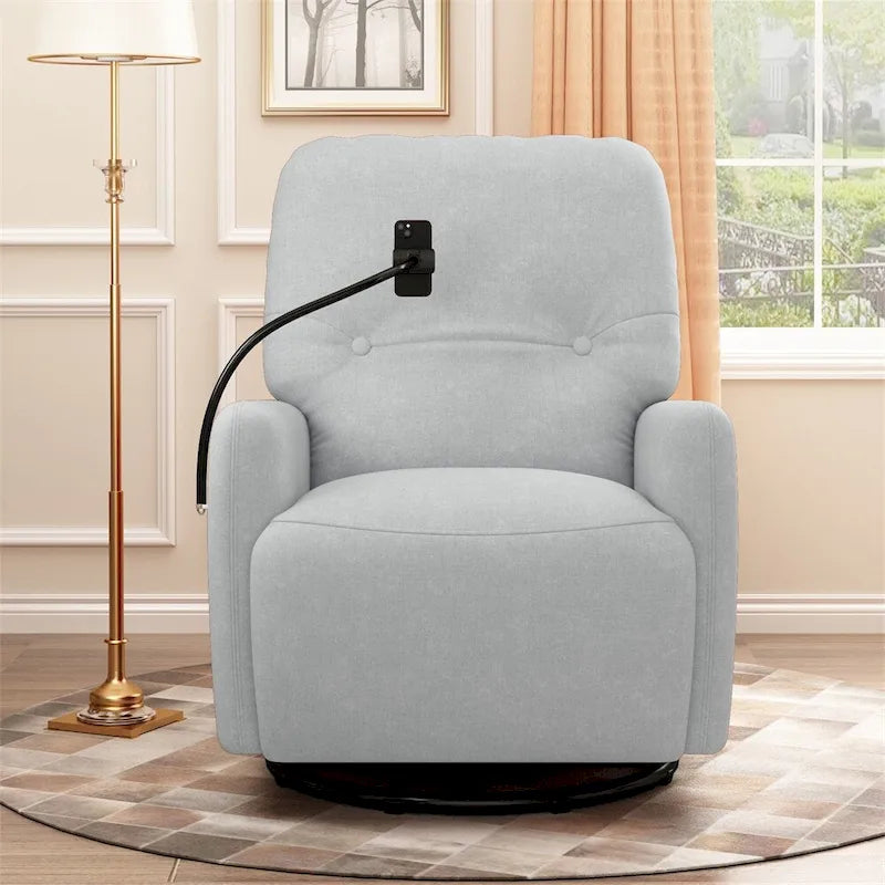 Elektrische relaxfauteuil met 270 graden draaifunctie en telefoonhouder